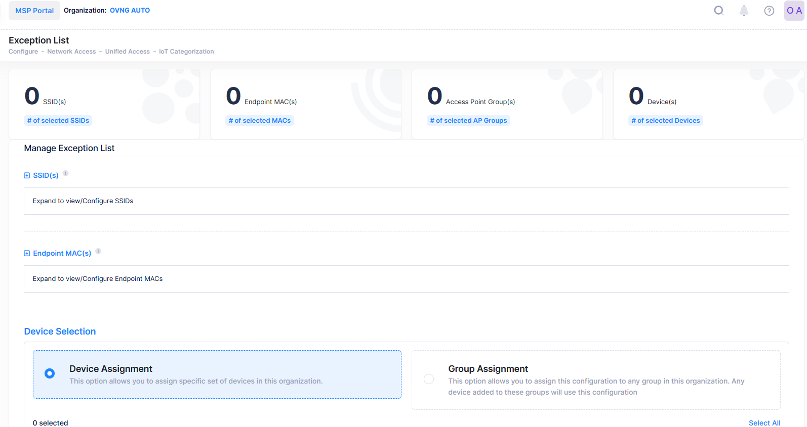 IoT categorization Exception List - OmniVista Cirrus 10.5.1-20250623-174556.png