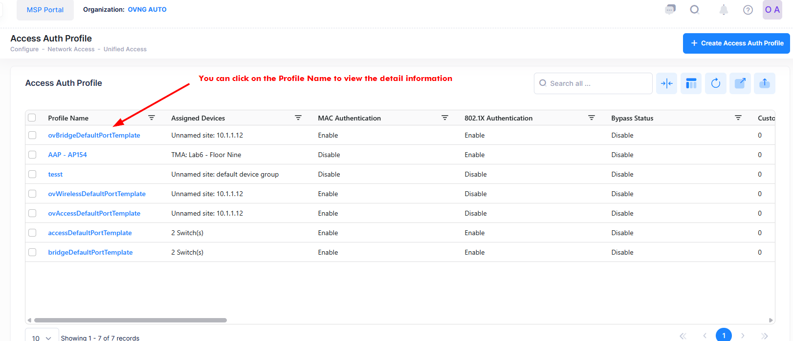 Access Auth Profile view detail info- OmniVista Cirrus 10.5.1-20250320-064337.png